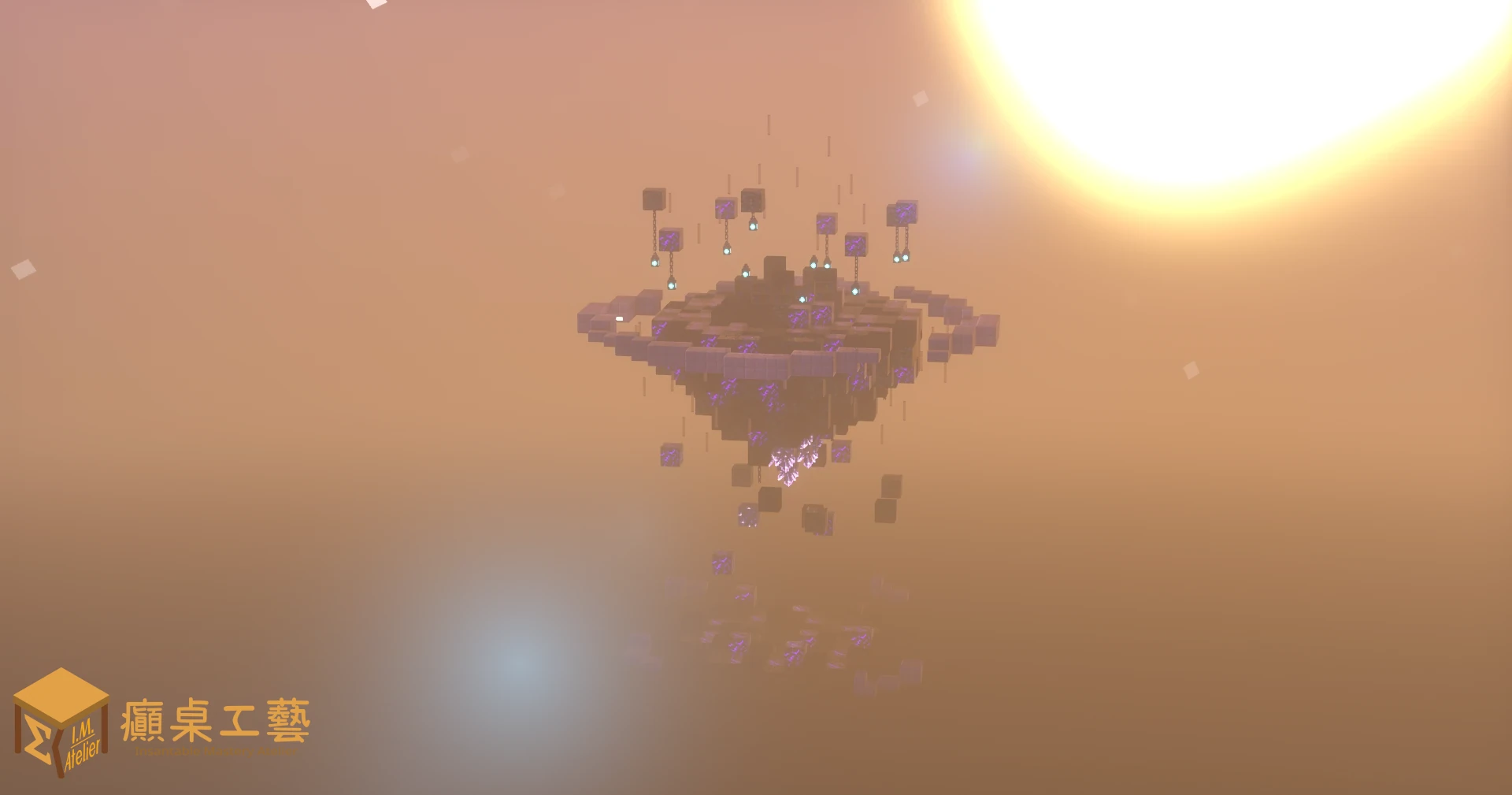 水晶之星 — 癲桌工藝 Minecraft 奇幻浮空島建築作品