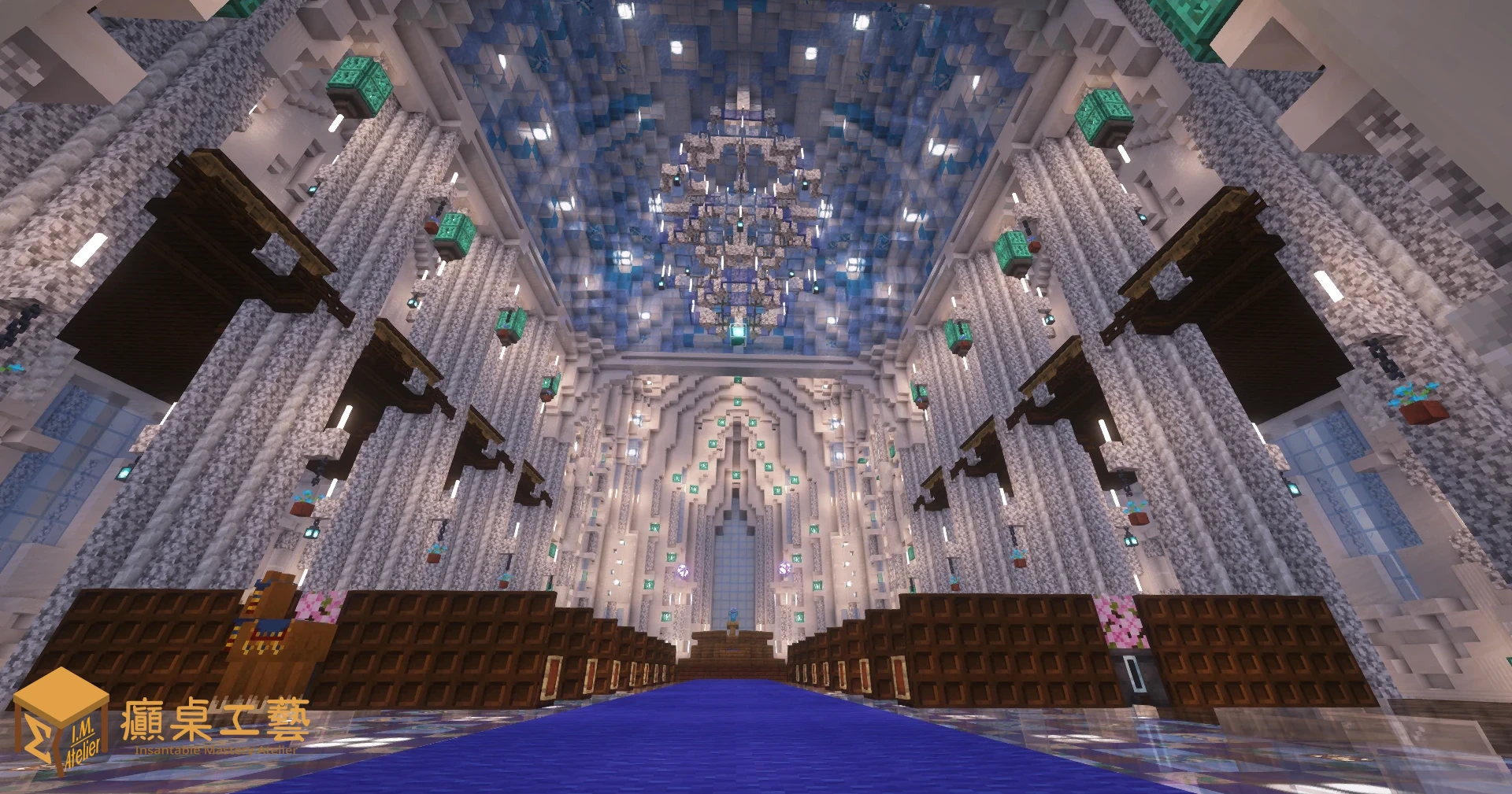 婚禮大教堂內裝 — 癲桌工藝 Minecraft 歐式教堂室內